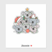 Koala kerstboom Funny Animal Kerstmis Sticker (Vel)
