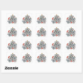 Koala Kerstboom Grappig Dier Kerstplein Vierkante Sticker (Vel)