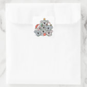 Koala Kerstboom Grappig Dier Kerstplein Vierkante Sticker (Tas)