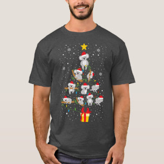 Koala kerstboom Lights Funny Xmas Mannen vrouwen T-shirt