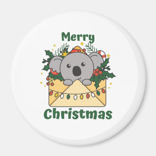 Koala Kerstbrief Winterdieren Koalas Magneet