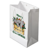 Koala Kerstbrief Winterdieren Koalas Medium Cadeauzakje (Voorkant Gekanteld)