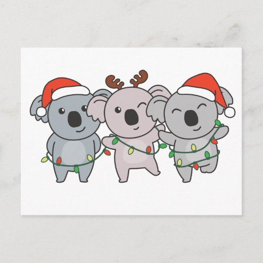 Koala-kerstdieren Feestdagenkaart (Voorkant)