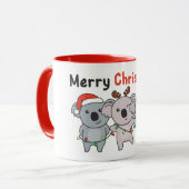 Koala-kerstdieren Koalas Merry-kerstMok Mok (Voorkant links)