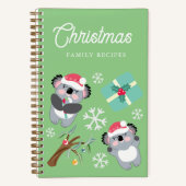 Koala Kerstmis Familie Recepten Notitieboek (Voorkant)