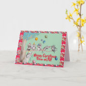 Koala Kerstmis Kaart grappigte Merry van ons allem (Gele Bloem)