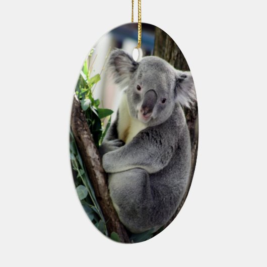 Koala Kerstmis Keramisch Ornament (Rechts)