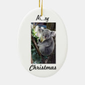 Koala Kerstmis Keramisch Ornament (Achterkant)