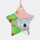 Koala Kerstmis Keramisch Ornament (Rechts)
