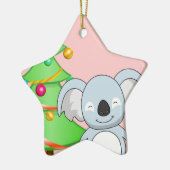 Koala Kerstmis Keramisch Ornament (Links)