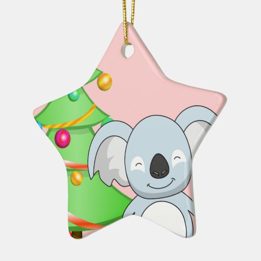 Koala Kerstmis Keramisch Ornament (Links)