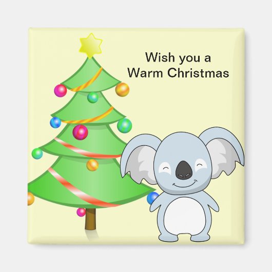 Koala Kerstmis Magneet (Voorkant)