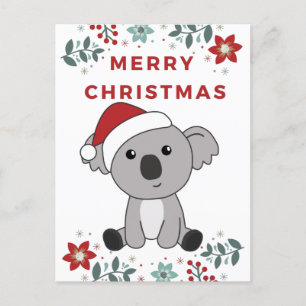 Koala Kerstmis Sneeuw Winter Dieren Koala's Feestdagenkaart