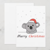 Koala Kerstmis Sneeuw Winter Dieren Koala's Koffie Feestdagenkaart (Voorkant / Achterkant)