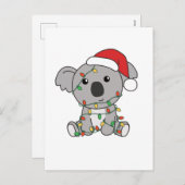 Koala Kerstmis Winter Dieren Koalas Feestdagenkaart (Voorkant / Achterkant)