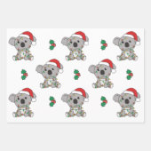 Koala Kerstmis Winter Dieren Vakantie Koala's Inpakpapier Vel (Voorkant 2)