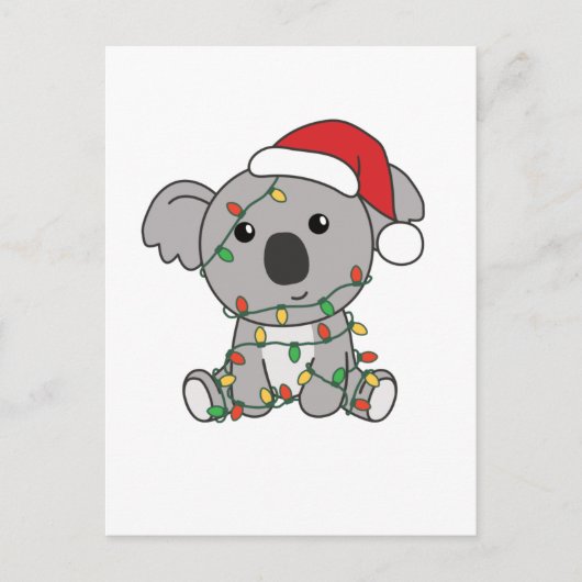 Koala Kerstmis Winterdieren Koala's Feestdagenkaart (Voorkant)
