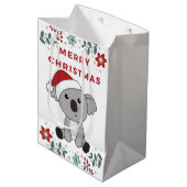 Koala Kerstsneeuw Winterdieren Koalas Medium Cadeauzakje (Voorkant Gekanteld)