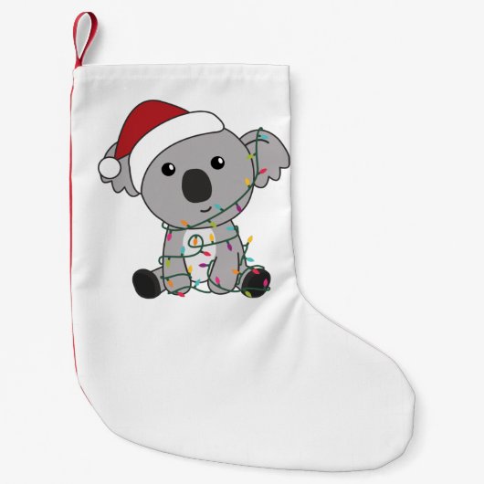 Koala Kerstsneeuwwinterdieren Koalas Adult C Kleine Kerstsok (Voorkant)