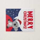 Koala Kerstsneeuwwinterdieren Koalas Jigzaag Legpuzzel (Horizontaal)