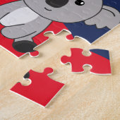 Koala Kerstsneeuwwinterdieren Koalas Jigzaag Legpuzzel (Zijkant)