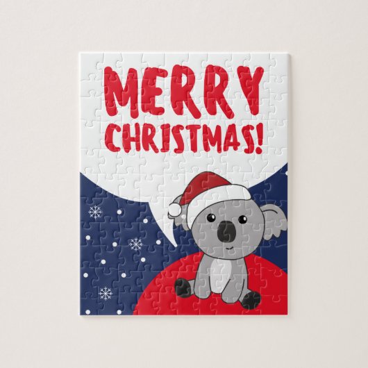 Koala Kerstsneeuwwinterdieren Koalas Jigzaag Legpuzzel (Verticaal)