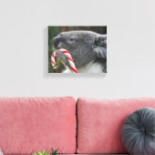 Koala kerstsnoepriet canvas afdruk (Insitu (Woonkamer))