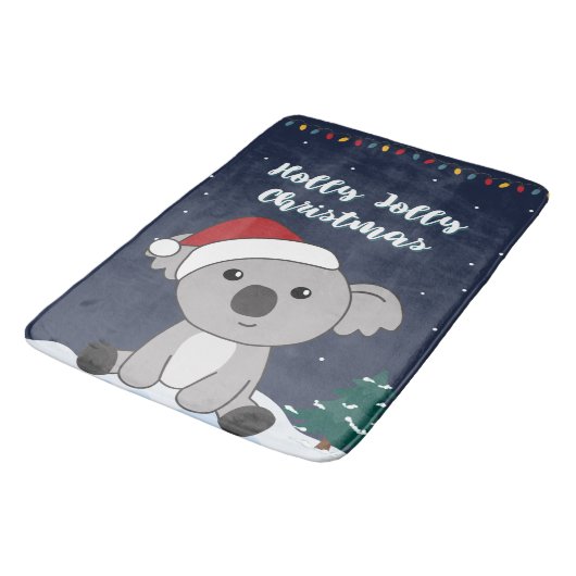 Koala Kerstwinter winterdieren Koalas Bath Ma Badmat (Gekanteld)