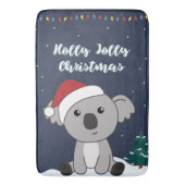 Koala Kerstwinter winterdieren Koalas Bath Ma Badmat (Voorkant Verticaal)