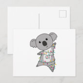 Koala Kerstwinter winterdieren Koalas Briefkaart (Voorkant / Achterkant)