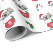 Koala Kerstwinter winterdieren Koalas Holiday Cadeaupapier (Rol Hoek)