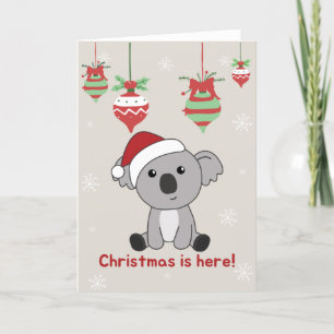 Koala Kerstwinter winterdieren Koalas Holiday Feestdagen Kaart
