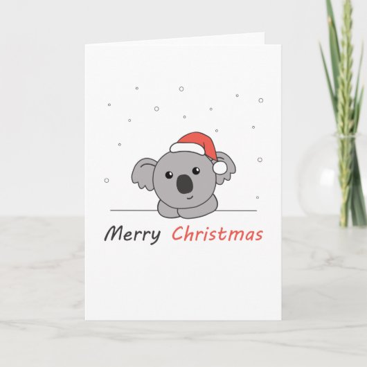Koala Kerstwinter winterdieren Koalas Kaart (Voorkant)