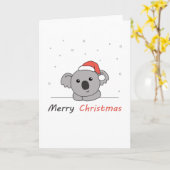 Koala Kerstwinter winterdieren Koalas Kaart (Gele Bloem)