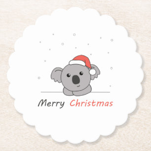 Koala Kerstwinter winterdieren Koalas Kartonnen Onderzetters