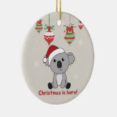 Koala Kerstwinter winterdieren Koalas keramisch Keramisch Ornament (Rechts)