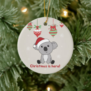 Koala Kerstwinter winterdieren Koalas keramisch Ornament