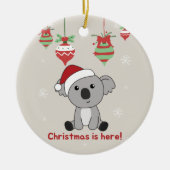 Koala Kerstwinter winterdieren Koalas keramisch Ornament (Voorkant)
