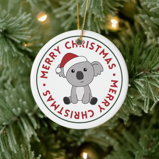 Koala Kerstwinter winterdieren Koalas keramisch Ornament (Boom)