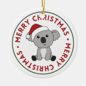 Koala Kerstwinter winterdieren Koalas keramisch Ornament (Voorkant)
