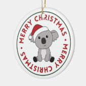 Koala Kerstwinter winterdieren Koalas keramisch Ornament (Links)
