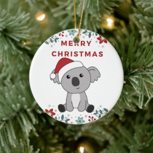 Koala Kerstwinter winterdieren Koalas keramisch Ornament
