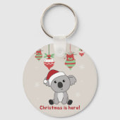 Koala Kerstwinter winterdieren Koalas Keychai Sleutelhanger (Voorkant)
