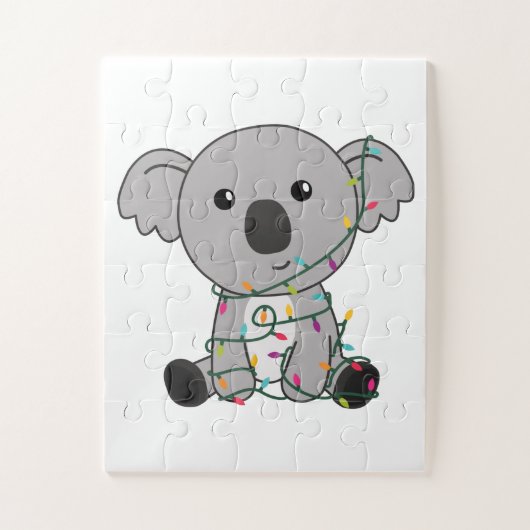 Koala Kerstwinter winterdieren Koalas Legpuzzel (Verticaal)
