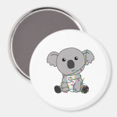 Koala Kerstwinter winterdieren Koalas Magneet (Voorkant / Achterkant)