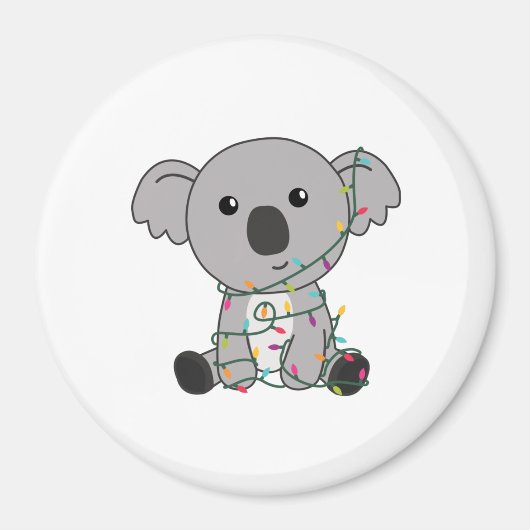 Koala Kerstwinter winterdieren Koalas Magneet (Voorkant)