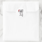 Koala Kerstwinter winterdieren Koalas Ronde Sticker (Tas)