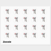 Koala Kerstwinter winterdieren Koalas Ronde Sticker (Vel)