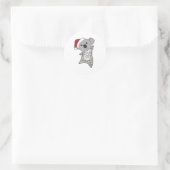 Koala Kerstwinter winterdieren Koalas Ronde Sticker (Tas)