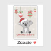 Koala Kerstwinter winterdieren Koalas-Sticker Sticker (Vel)
